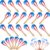 Nuanchu 24 Pcs Mini Puerto Rico Flag Wooden Maracas 4.7″ Small Musical Shakers for Fiesta, Party Favors, Decorations, Cultural Events & Festive Celebrations