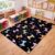 Nuanchu 7 x 5 ft Colorful Bow Classroom Area Rug with Dots Medium Education Rug with Bow Knot and Polka Dots Black Bowknot Carpet Mat for Playroom Bedroom School Kindergarten Nursery Preschool