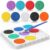 Nuanchu Tempera Paint Cakes 9 Assorted Colors Tempera Paint Set with Tray Brush Washable Draw Tray Palette Non Toxic Art Supplies for Painting Crafts Projects Back to Home Creative Party Favor