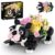 Nubee Dog Rose Flowers Bouquet Planter Building Set, Adorable Dogs Artificial Flowers Pot, Creative Plants Animals Decor Toys, Birthday Christmas Valentines Gift for Kids, Girls, Women, 595 Pcs