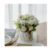 NUHSLF Faux Rose Hydrangea Flowers with Ceramic Vase, Small Artificial Potted Flowers Plants for Table Bookshelf Living Room Party Home Decor(Beige Green)