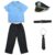 Nukinp 5 Pcs Police Costume, Soft Polyester for Boys, L