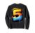Number 5 Graffiti 5th Birthday Kids Drip Paint Party Five Sweatshirt