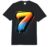 Number 7 Graffiti 7th Birthday Kids Drip Paint Party Seven Comfort Colors Adult Heavyweight T-Shirt