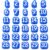Numbered Pencil Toppers 1-30, Reusable Classroom Markers for Desk Bins & Supply Stations, Slide-On Labels for #2 Pencils, Blue