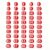 Numbered Pencil Toppers 1-50, Reusable Markers for Organization, Slide-On Pencil Labels for Supply Management, Numbered Pencil Caps for Standard Pencils, Classroom and Home Use (Red)