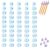 Numbered Pencil Toppers, 30/50 Pieces Classroom Supply Labels (1-50/Light Blue)