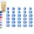 Numbered Pencil Toppers,Reusable Classroom Pencil Labels(Blue,1-30 Number)