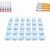 Numbered Pencil Toppers, Reusable Classroom Pencil Labels for Teachers (Light Blue,1-30)