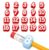 Number Pencil Topper Protector Caps 1~20, Soft Pencil Eraser End Decor Accessories for Standard Pencils, Classroom Stationery Marking Supplies Kids Fun Craft Decor(Red)