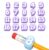 Number Pencil Topper Protector Caps, Soft Pencil Eraser End Decor Accessories for Standard Pencils, Classroom Stationery Marking Supplies Kids Fun Craft Decor(Purple,1~20)