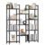 NUMENN Triple Bookshelf, 4-Tier Bookcase with 11 Display Shelves, Black