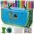 NUMI’SMILE Dinosaur Pencil Case with Fruit Scented Markers Art Set, Dinosaur Gifts for Boys Ages 3 4 5 6 7 8 9 Years and Up, Dinosaur Toys, Dino Coloring Art Supplies, Birthday Boy Present & Kids