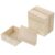NUOBESTY 2pcs Wood Jewelry Box Cube Lidded Storage for Jewelry and Sundries