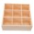 NUOBESTY Wood Drawer Divided Organizer Storage Box 9-Compartment Sorting Tray for Beads Sugar Packets Silverware Desk Kitchen Home Craft Office 9.05 X 9.05 X 3.14 in
