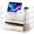 NUOGIC 4-Tier Large-Capacity Paper Organizer, Clear Stackable Desk Organizer & Acrylic Paper Tray, Transparent & Easy Access,Desk File Organizer for Home Office & School