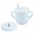 NurtureNest Co. Silicone Snack Cup & Sippy Cup Set – Soft Food-Grade Silicone, Easy to Hold, Dishwasher Safe Toddler Feeding Cups for Home & Travel (Baby Blue)