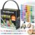 NuSoulra 72 Colors Acrylic Paint Markers, Automatic Ink Control Dual Tips Acrylic Marker Pens with Case, Waterproof No Bleed Marker for Paper, Rock, Wood, Glass, DIY & Art Craft Supplies
