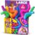 Nutty Toys Pop Tubes – Large 4-Pack Sensory Toys – Creative STEM Learning for Kids & Toddlers – Connect & Pop! Top ADHD Autism Fidget 2026, Best Boy & Girl Christmas Stocking Stuffers Gifts Idea