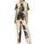 Nuzjahu Girl on Horseback Print Womens Pajama Set Black