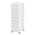 NXTLPBF 9 Drawer Plastic Rolling Storage Cart with Clear Drawers, Mobile Vertical Organizer Cabinet with Wheels, Multi Layer Drawer Unit for Office Craft Bedroom Sundry Storage