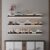 NYTFHMS Floating Shelves Hanging Shelve Storage Organizers Multi-Layer,Led Light Wall Shelves 80Cm Aluminium Alloy Display Shelves with Led Lighting Modern Hanging Shelves for Ho,80cm
