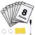 NZKNP 8 Packs Black Dry Erase Sleeves with Ring,Visual Plastic Pocket Protector with Holder,Resuable Basic Document Organizer for Classroom School Teacher Job,10 * 14 in Resistant Water File Folder