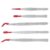OATIPHO 5pcs Stainless Steel Precision Tweezers with Non-slip Silicone Rubber Tips, High Precision Ultrafine Tips, for Jewelry Making and Science Lab Processes, Size 6.14×0.55×0.35in