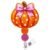 Obookey Cute Fall Badge Reel with Retractable Alligator Clip, Halloween Glitter Polka Dot Pumpkin Badge Holder with Pink Bow, Funny ID Reel Gift & Decor for Woman Teacher Nurse RN CNA MA Work Office
