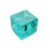OCEANBREEZECUBE Soft Squishy Toy, Translucent Ocean Blue Squeeze Cube with Embedded Seashell and Star Sequins, Fidget Stress Relief Toy for Home Office Desktop Decor