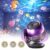 Ocean Projector Light 4K, 24 Dynamic Scenes with 7 White Noises, USB 5W