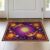 ODIKA 2’x3′ Orange Purple Sunset Galactic Swirl Design Washable Throw Rug