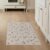 ODIKA 3’x5′ Beige Serene Light Natural Botanical Leaf Washable Area Rug