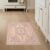 ODIKA 3’x5′ Beige Warm Dusty Rose Floral Elegance Washable Accent Rug