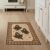 ODIKA 3’x5′ Brown Beige Ghostly Motif with Star Washable Throw Rug
