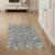 ODIKA 3’x5′ Washable Area Rug Livingroom Flowing Motif Dusty Slate Cream Tonal Abstract Neutral Stain Resistant Flatwoven for Entryway, Kitchen, Mudroom