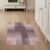 ODIKA 3’x5′ Washable Area Rug Minimalist Tonal Block Subtle Ombre Gradient Border Mauve Solid Refined Non-Slip Chair-Friendly for Home Office, Hallway, Laundry Room