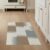 ODIKA 3’x5′ Washable Area Rug Neutral that Block Muted Tonal Squares Print Dining Table Couch Stain Resistant Flatwoven for Entryway, Kitchen, Mudroom