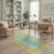 ODIKA 4’x6′ Green Yellow Mint Pencil Classroom Washable Area Rug