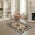 ODIKA 4’x6′ Teal Terracotta Boho Medallion Design Washable Area Rug