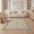 ODIKA 5’x7′ Beige Blue Elegance with Symmetrical Washable Area Rug