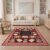 ODIKA 5’x7′ Cream Crimson Chalkboard Welcome Design Washable Area Rug
