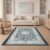 ODIKA 5’x7′ Gray Charcoal Floral Boho Design Washable Area Rug