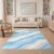 ODIKA 5’x7′ Washable Area Rug Tufted Ombre Wool Abstract Wave Watercolor Gradient Blend Flow for Guest Room, Lounge, Apartment, Non-Slip Low Profile