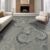 ODIKA 6’x9′ Blue Beige Tidal Wave Abstract Motif Washable Area Rug