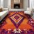 ODIKA 6’x9′ Orange Purple Sunset Moon Design Washable Area Rug