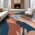 ODIKA 6’x9′ Teal Sunset Abstract Elegance Design Washable Area Rug
