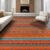 ODIKA 8’x10′ Orange Blue Sunset Boho Abstract Washable Area Rug