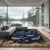 ODIKA 9’x12′ Deep Navy Alphabet Ocean Marine Washable Area Rug