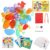 Odoorgames 36 Pcs Translucent Pebbles, Rainbow Stones,Light Table Manipulatives Preschool,Light Table Accessories, Includes 24 Activity Cards